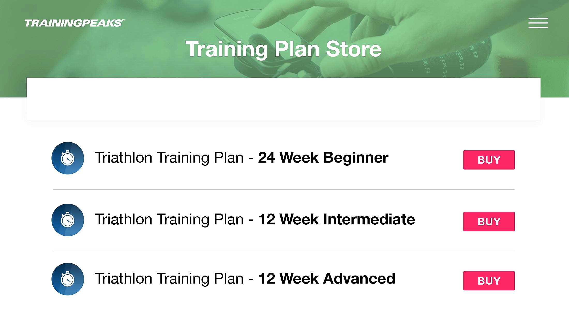 Uitg Training Plan Store Cta